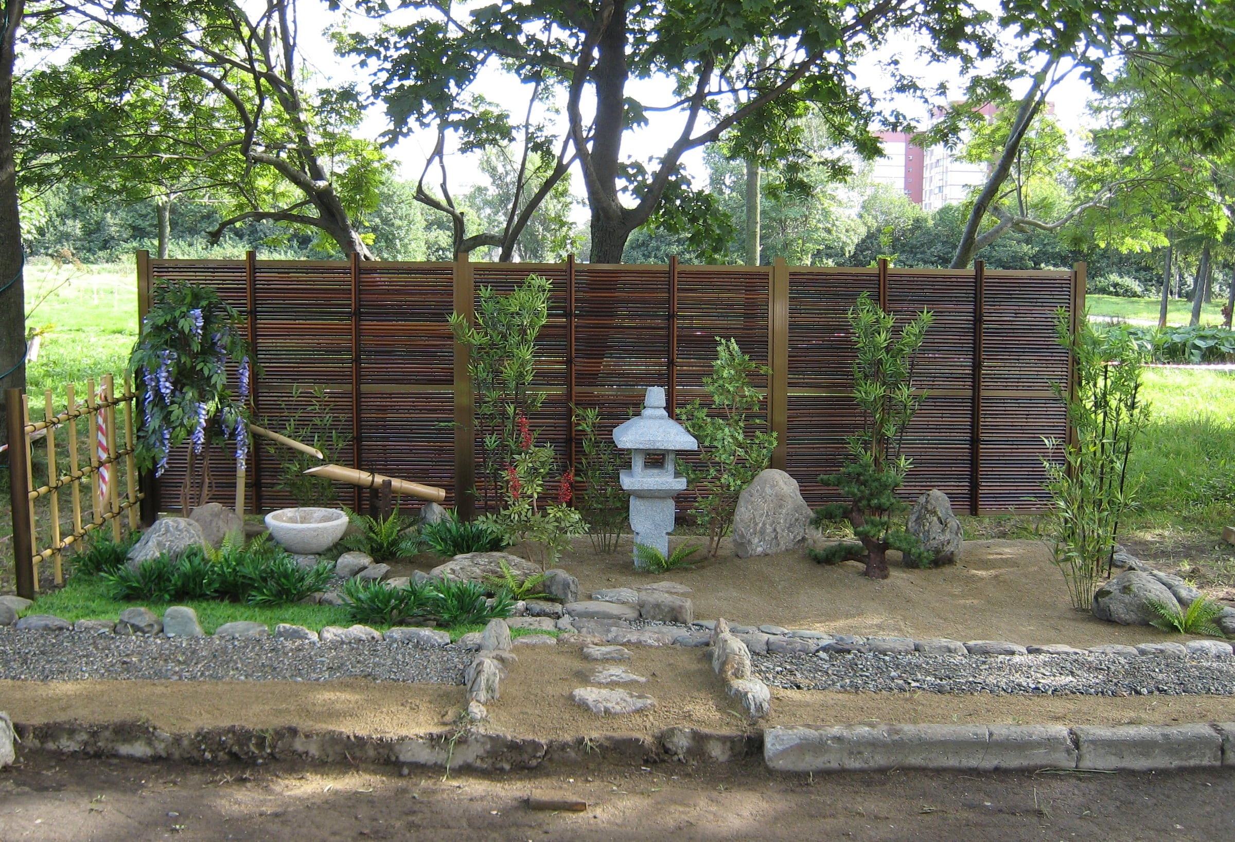 A Japanese garden in a public park